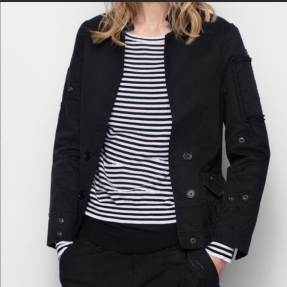 Zadig & Voltaire Vladimir Grunge Blazer Black 1758 Black perfect shape Sz XS - Picture 3 of 16